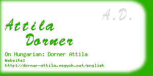 attila dorner business card